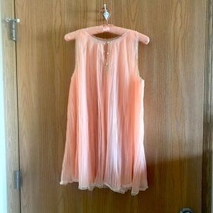 True vintage peach babydoll nightgown Large